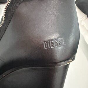 Womens Diesel Black Platform Boots